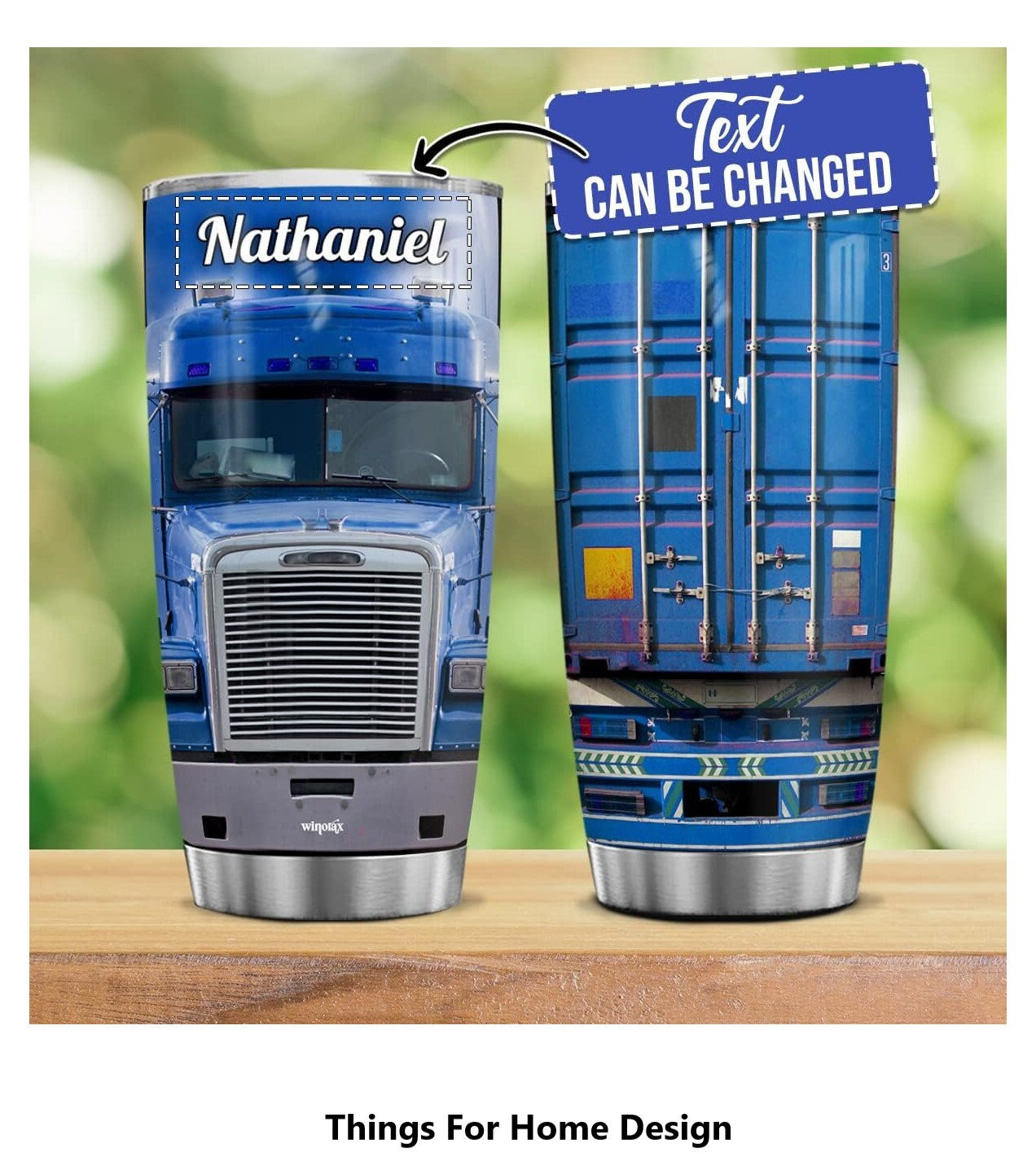 Personalized Trucker Tumbler, Custom Name Truck Tumbler, Engraved Trucker Travel Tumbler, Trucker Gifts For Men, Gift for Dad, son, Husband