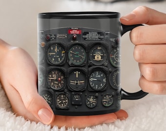 Pilot Coffee Mug, Pilot Indicator, Pilot Retirement, Airline Mechanic Gift, Aviation Mug, Funny Pilot Mugs, Gift for Pilot, Gifts For Dad