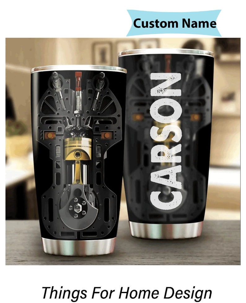 Personalized Tumbler, Engine Tumbler, Cylinder Engine, Engine Gift ...