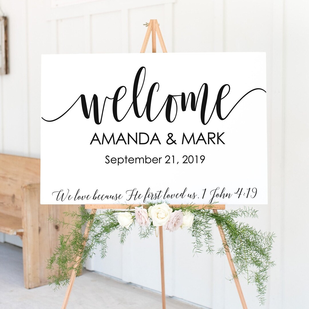 24x36 Acrylic Wedding Welcome Sign Wedding Welcome Sign - Etsy