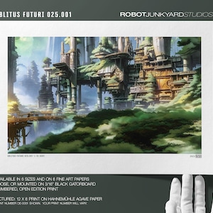 Oblitus Futuri 025.001 - Retro Futurism Sci-Fi and Anime Inspired Background Art Series – Fine Art Physical Unframed Prints