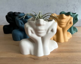 Lady Planter  | Airplant Holder | Indoor Planter | Makeup Holder | Q-Tip Holder | Eco-Resin