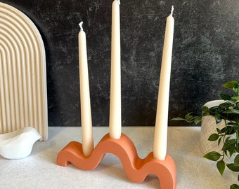 Wavy Candle Holder | Decor | Candlestick Holder | Eco-Resin | *Excludes Candles*