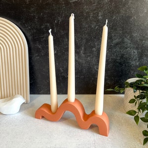 Wavy Candle Holder | Decor | Candlestick Holder | Eco-Resin | *Excludes Candles*