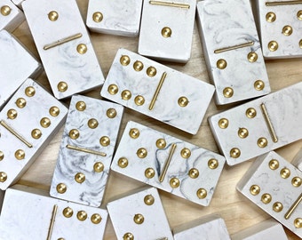 Dominos Game | Marble Design | Eco-Resin | Luxe