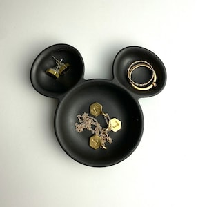 Mouse Jewelry Dish Engagement Gift Wedding Gift Bridesmaid Gift Wedding Favor Event favor Eco-Resin Black