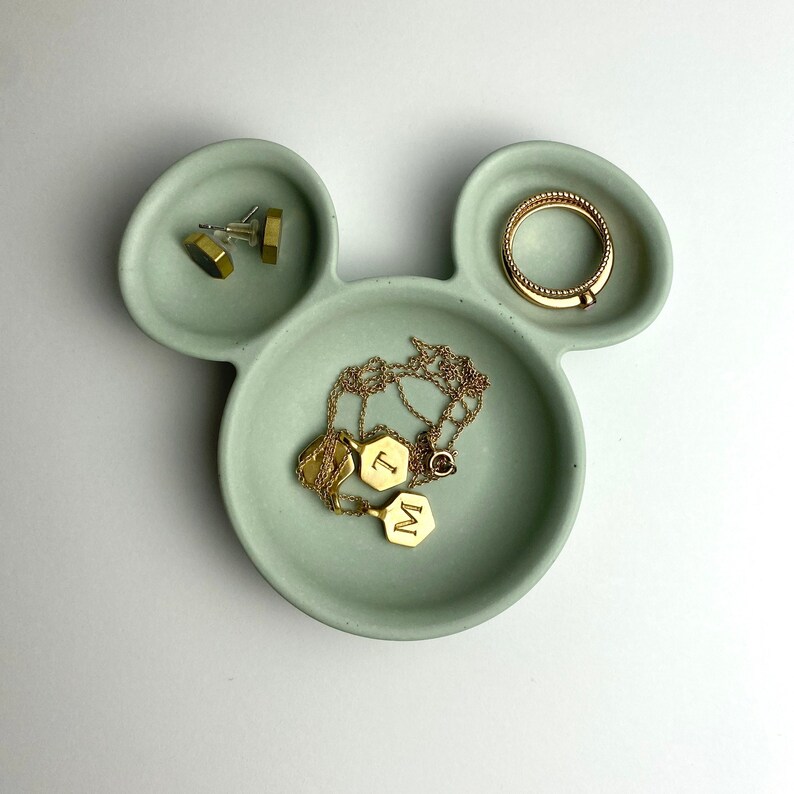 Mouse Jewelry Dish Engagement Gift Wedding Gift Bridesmaid Gift Wedding Favor Event favor Eco-Resin Sage Green