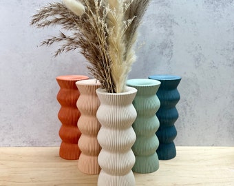 Tall Ridged Vase | Housewarming Gift | Host Gift | Eco-Resin | Excludes Florals