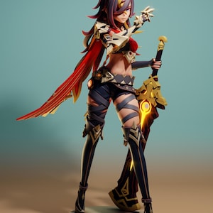 Légende des flammes - Kit figurine imprimée en 3D non peinte