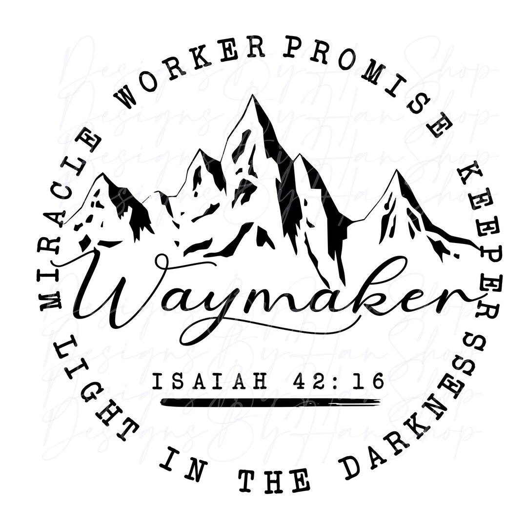 Stampa Artistica Religiosa Con Cornice "Waymaker Miracle Worker Promise Keeper" - Quadro Cristiano 30.5x38 Cm, Pronto Da Appendere Per Casa E Ufficio