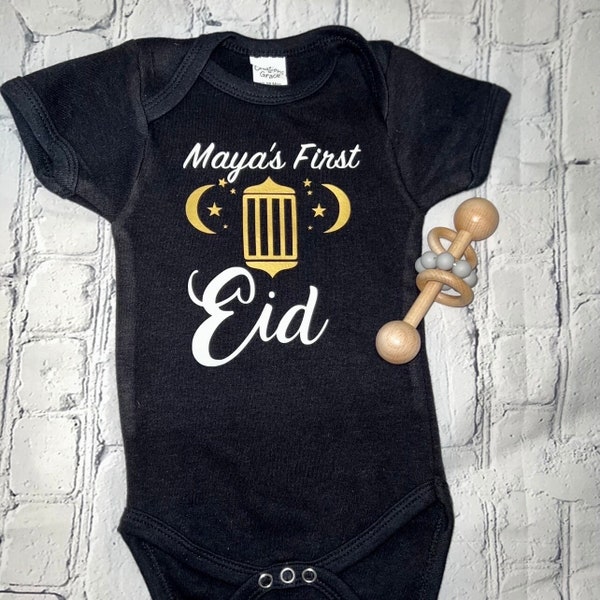 custom eid onesie , first eid onesie, Ramadan Mubarak , Eid Saeed, Eid Mubarak , first eid ul fitr, Eid ul adha , baby eid onesie