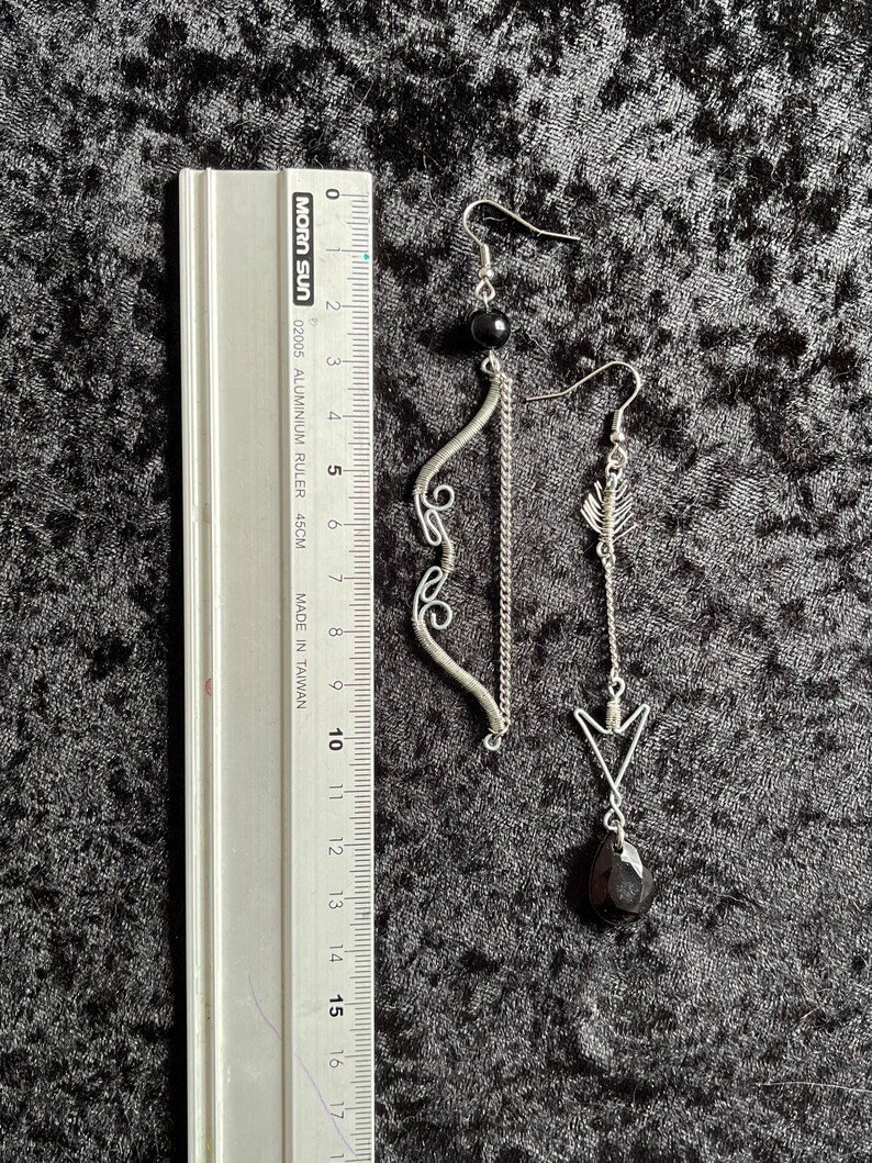 Bow and Arrow Handmade Wire Earrings Etsy UK