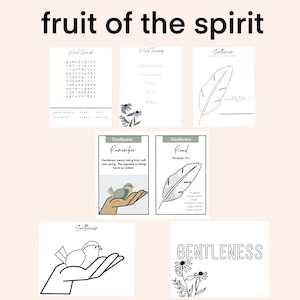 Frucht des Geistes Sanftmut Sonntagsschulbibellektion | Homeschool Vorschulaktivitäten