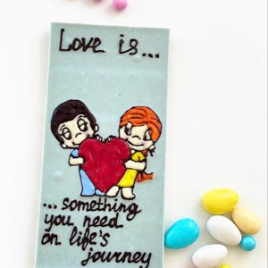 Valentine&#39;s Day Chocolate Bar – Sweeten Your Love with Decadent Treats, Edible, Custom, Handmade chocolate bar, Valentine&#39;s Day gift,Quality