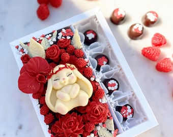 Valentine's Day Chocolate Box: Handmade Belgian Chocolate, Edible Art