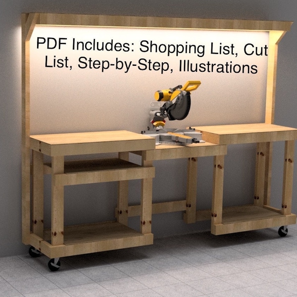 Table Saw Workbench Plans Etsy