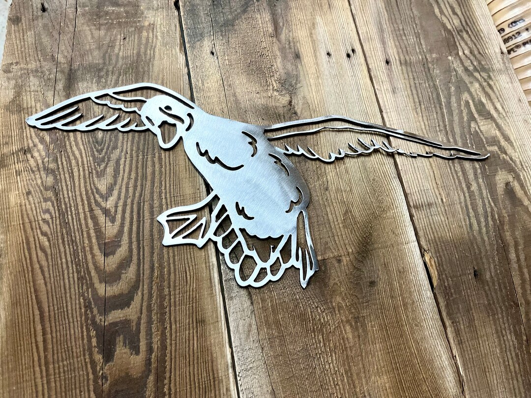 Steel Landing Teal Metal Duck Art Waterfowl Metal Sign Etsy