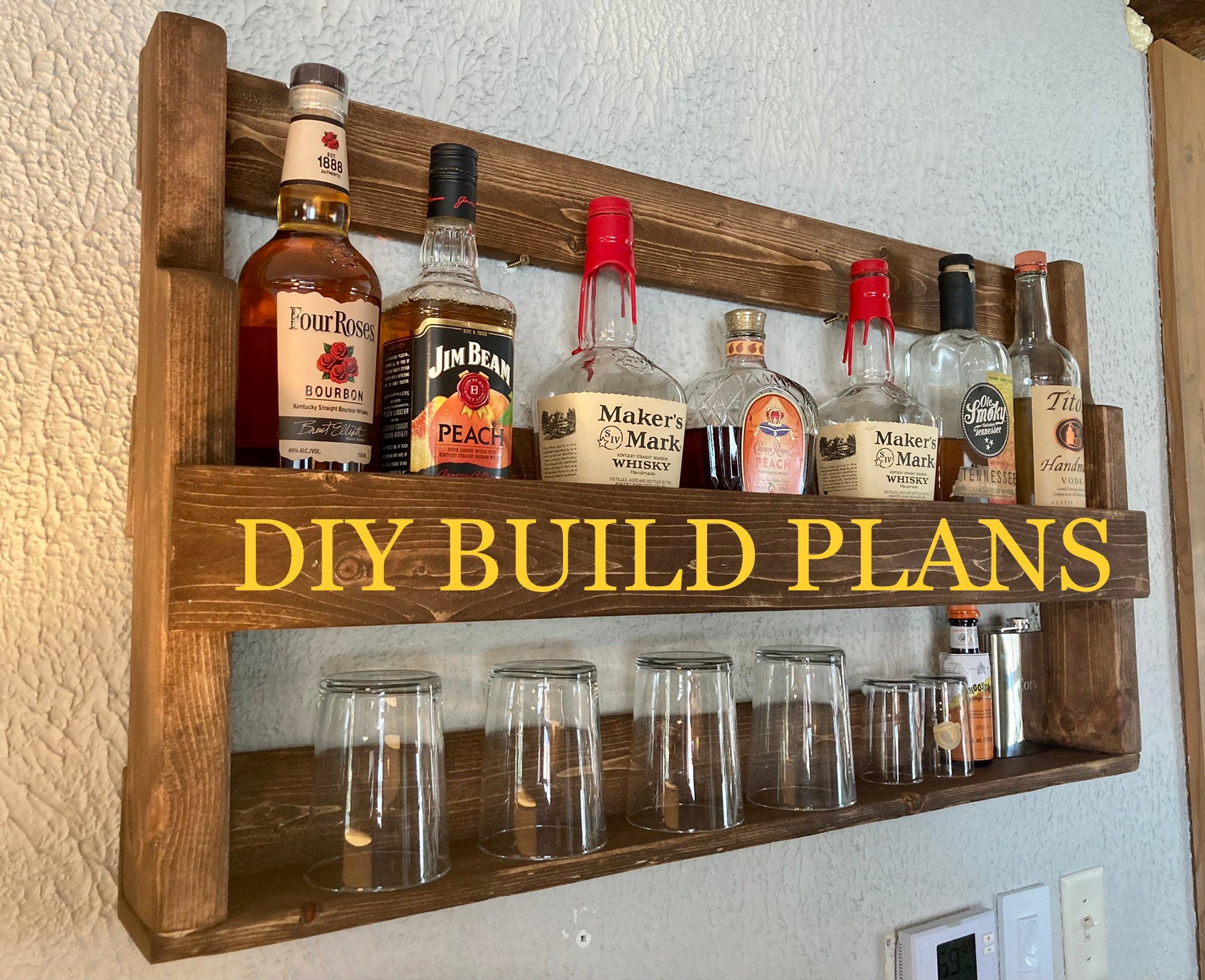 Simple Wall Bar Build Plans DIY Etsy