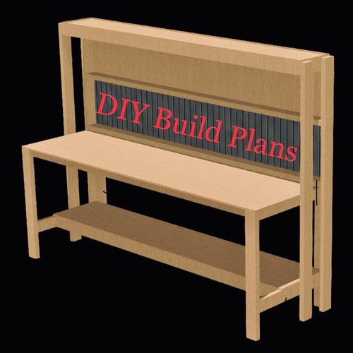 Simple 8foot Work Bench Build Plans DIY Etsy