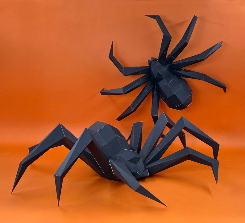 PDF Download, Large Spider DIY 3D Papercraft Model image 4