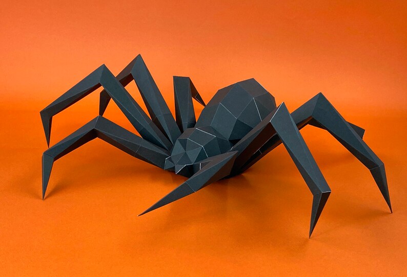 PDF Download, Large Spider DIY 3D Papercraft Model image 3