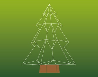 PDF Download, Christmas Tree DIY 3D Papercraft Model