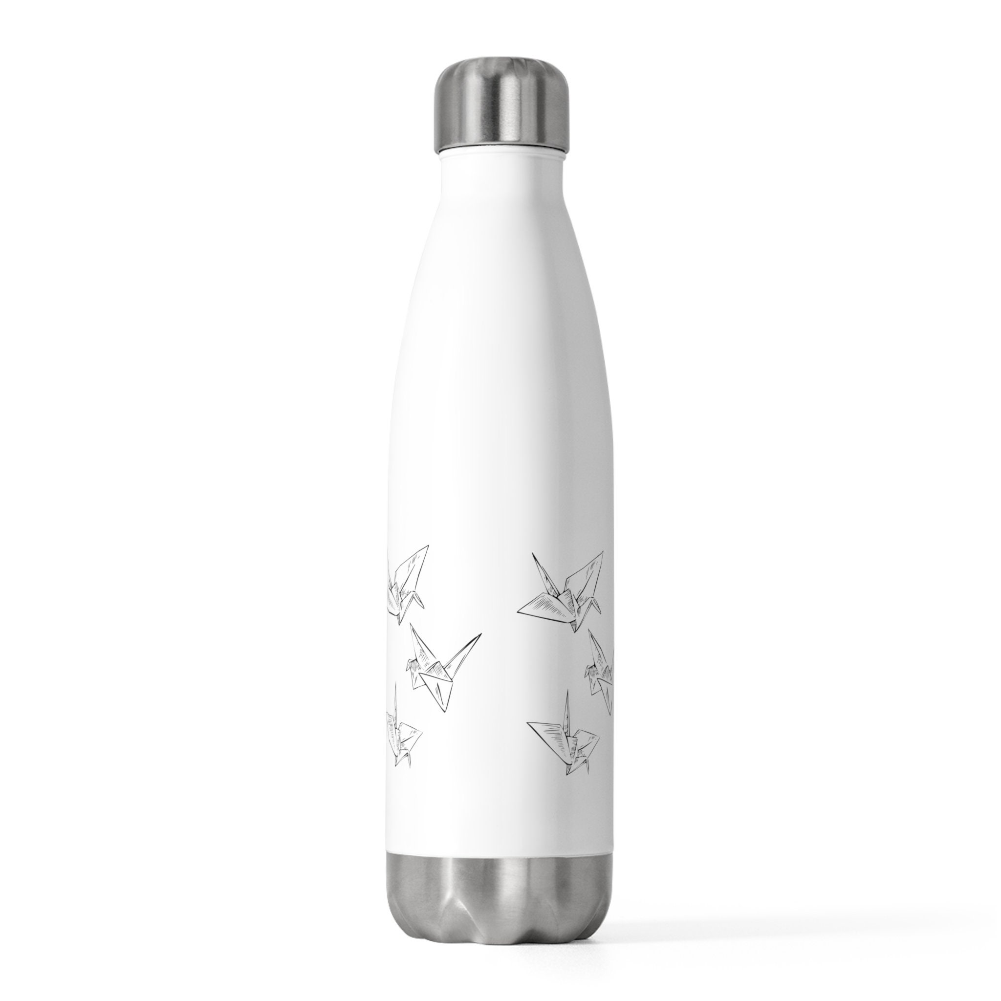 Cute Sakura Bird / Deer Transparent Frosted Water Bottle Tumbler