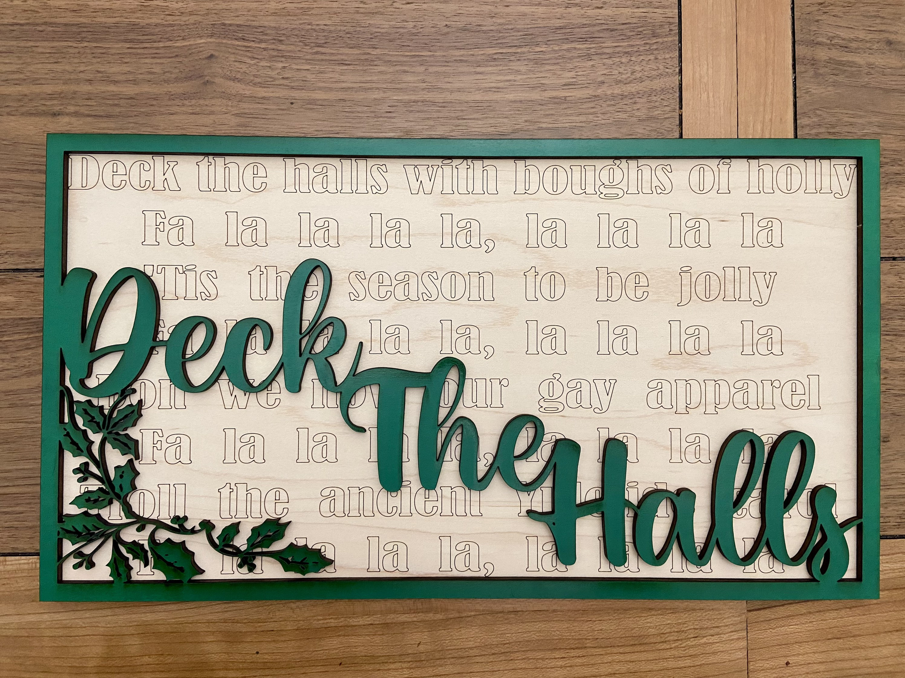 Deck the Halls Framed Christmas Sign- SVG - Digital File - Glowforge - Etsy