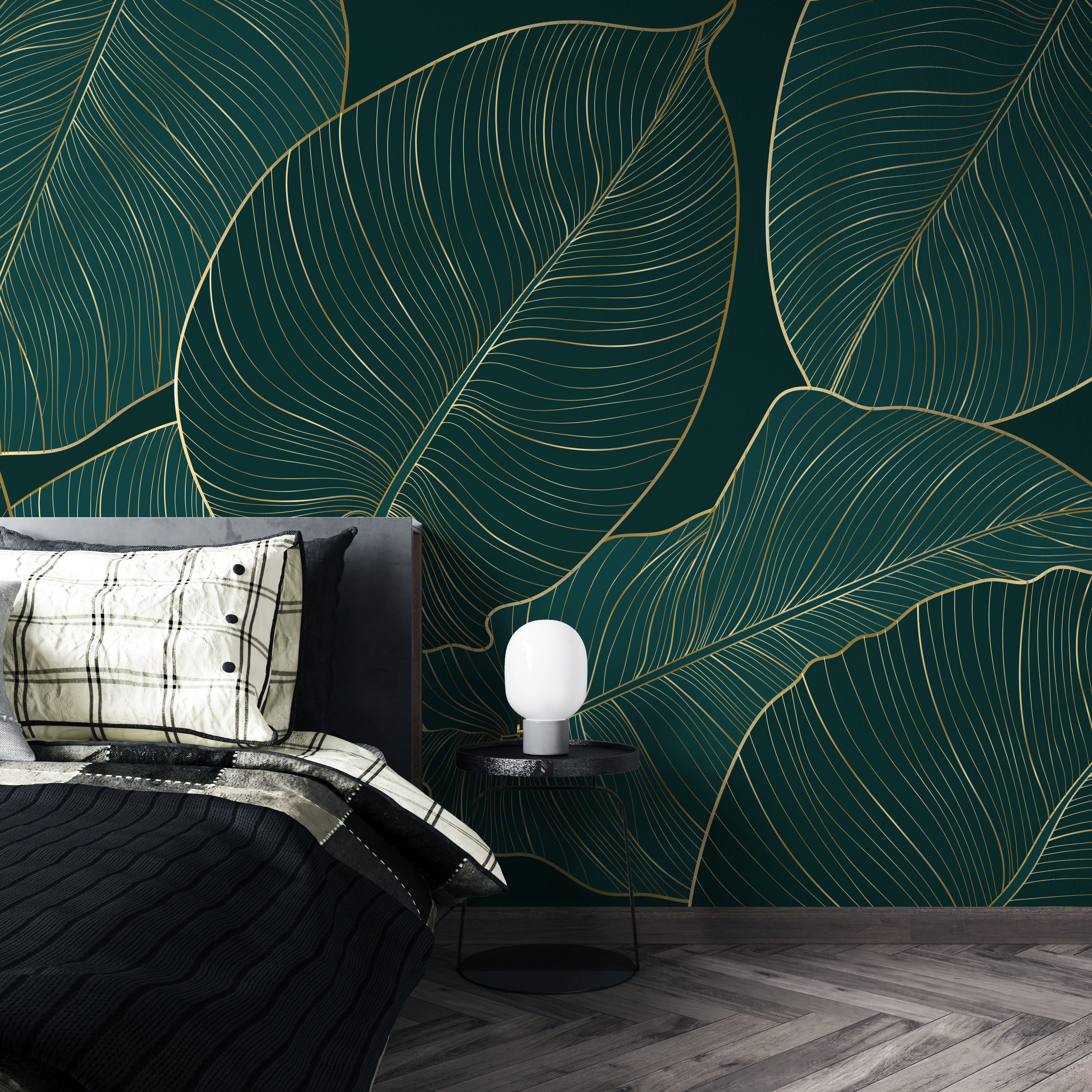Green Gold Lines Leaf Wallpaper Peel and Stick Self Adhesive - Etsy Sweden Green Gold Lines Leaf Wallpaper Peel and Stick Self Adhesive - Etsy Sweden