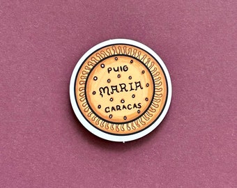 Venezuelan Maria Cookie Sticker: Classic Biscuit Vinyl Decal