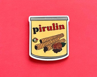 Venezuelan Pirulin Sticker: Iconic Chocolate Roll Vinyl Decal