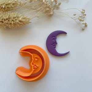 Moon face cookie cutter / Polymer clay cookie cutter / Clay cutter / Clay cutter / Fimo cookie cutter / Polymer clay cutter
