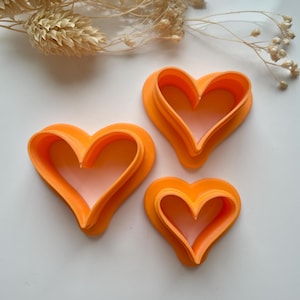 Pointed heart cookie cutter / Polymer clay cookie cutter / Clay cutter / Clay cutter / Fimo cookie cutter / Polymer clay cutter