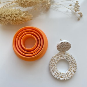 Circle imprint cookie cutter / Polymer clay cookie cutter / Clay cutter / Clay cutter / Fimo cookie cutter / Polymer clay cutter