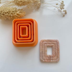 Rectangle imprint cookie cutter / Polymer clay cookie cutter / Clay cutter / Clay cutter / Fimo cookie cutter / Polymer clay cutter