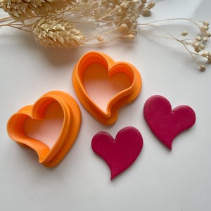 Twisted heart cookie cutter / Polymer clay cookie cutter / Clay cutter / Clay cutter / Fimo cookie cutter / Polymer clay cutter