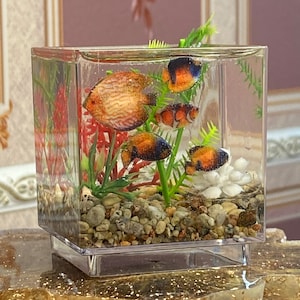 Réservoir de poissons en verre créatif bureau Mini réservoir de poissons  tropicaux réservoir de poissons en or réservoir de Betta pour le bureau à