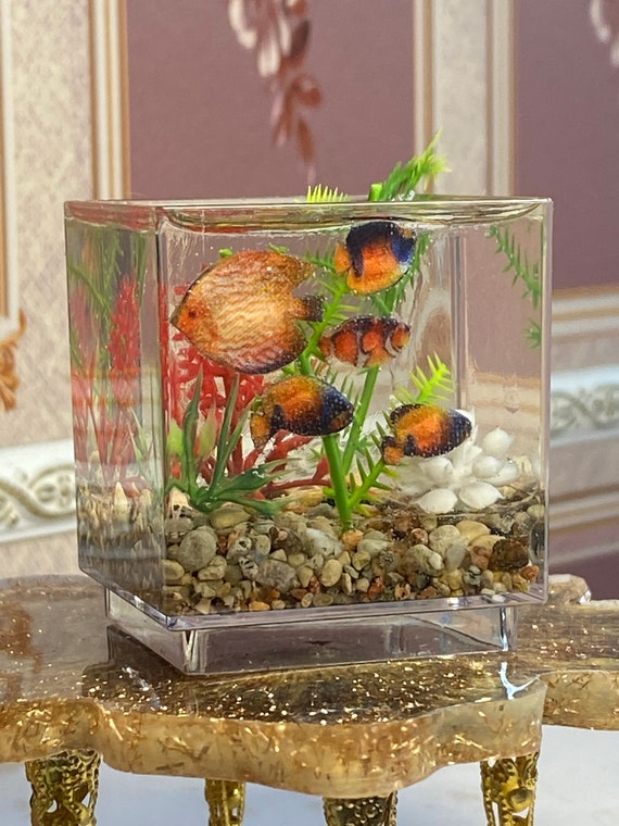 1:12 Scale Mini Fish Tank Model Dolls House Miniature Aquarium