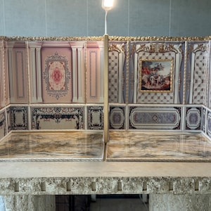 Poppenkamerdoos 1/4: diorama met twee kamers en epoxyvloer