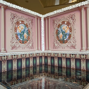 Poppenhuiskamerdoos Franse stijl: dioramadisplay op schaal 1/6