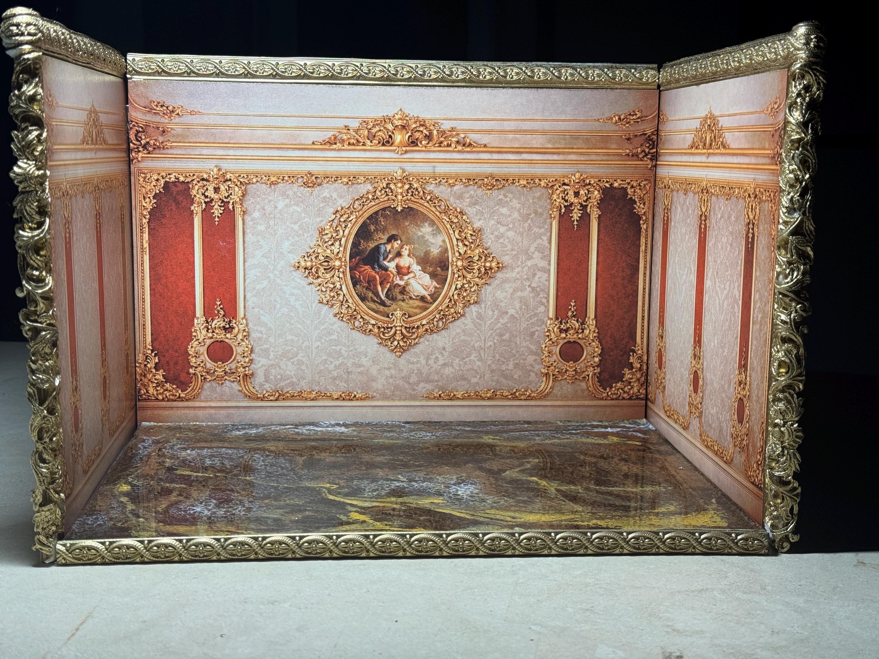 Victorian Dollhouse Roombox – 1:12 Scale Baroque Miniature Diorama ...