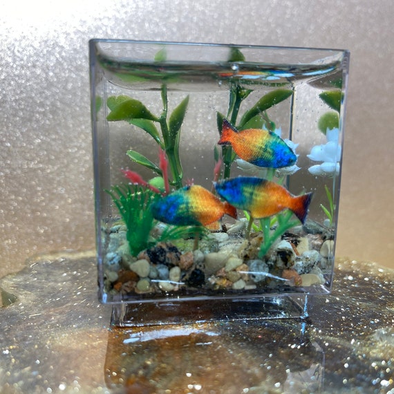 Miniature Aquarium doll House Aquarium dollhouse Fish Bowl mini Fish Tank 1 12 Scale modern Doll House Etsy Canada