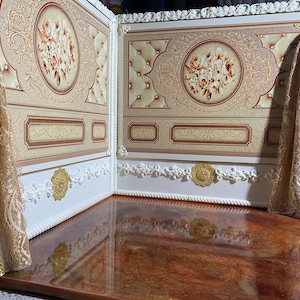 Poppenhuiskamerdoos Franse stijl: dioramadisplay op schaal 1/6