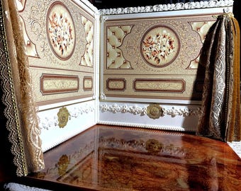Miniature Roombox Diorama Dollhouse French Palace Room 1:6 Scale