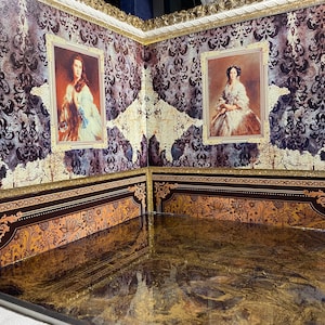 Roombox poppenhuis in Franse stijl: Shabby Chic Display-diorama