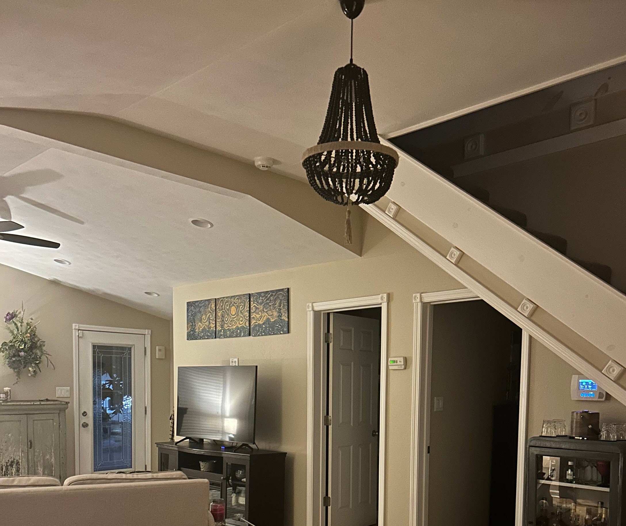Grey bead sale chandelier