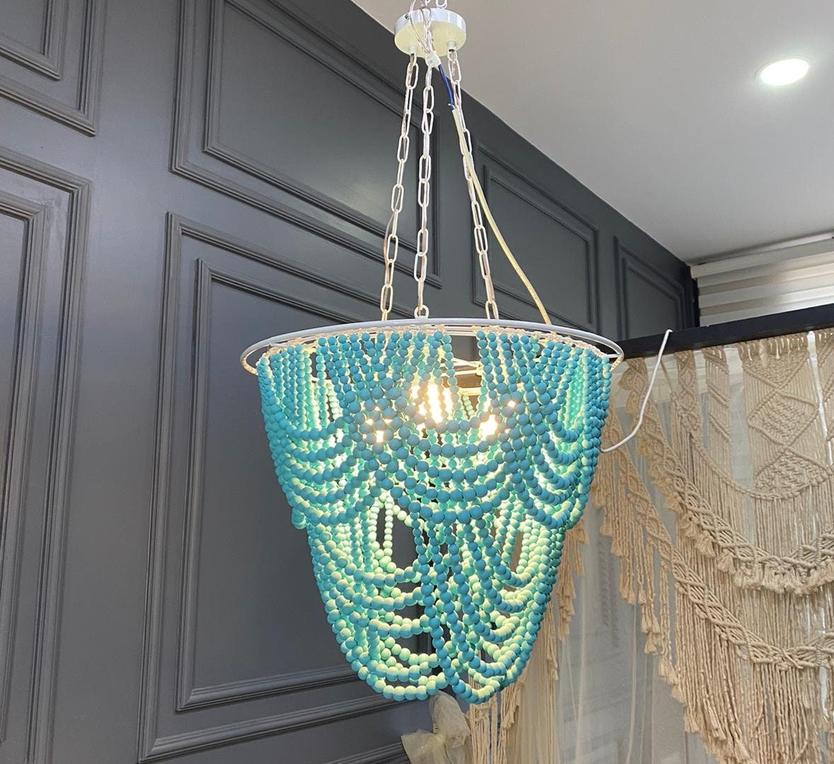 Turquoise chandelier on sale