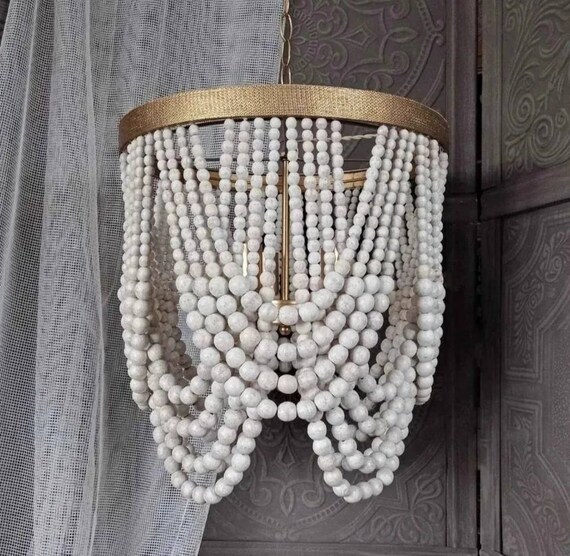 Beaded light chandelier deals