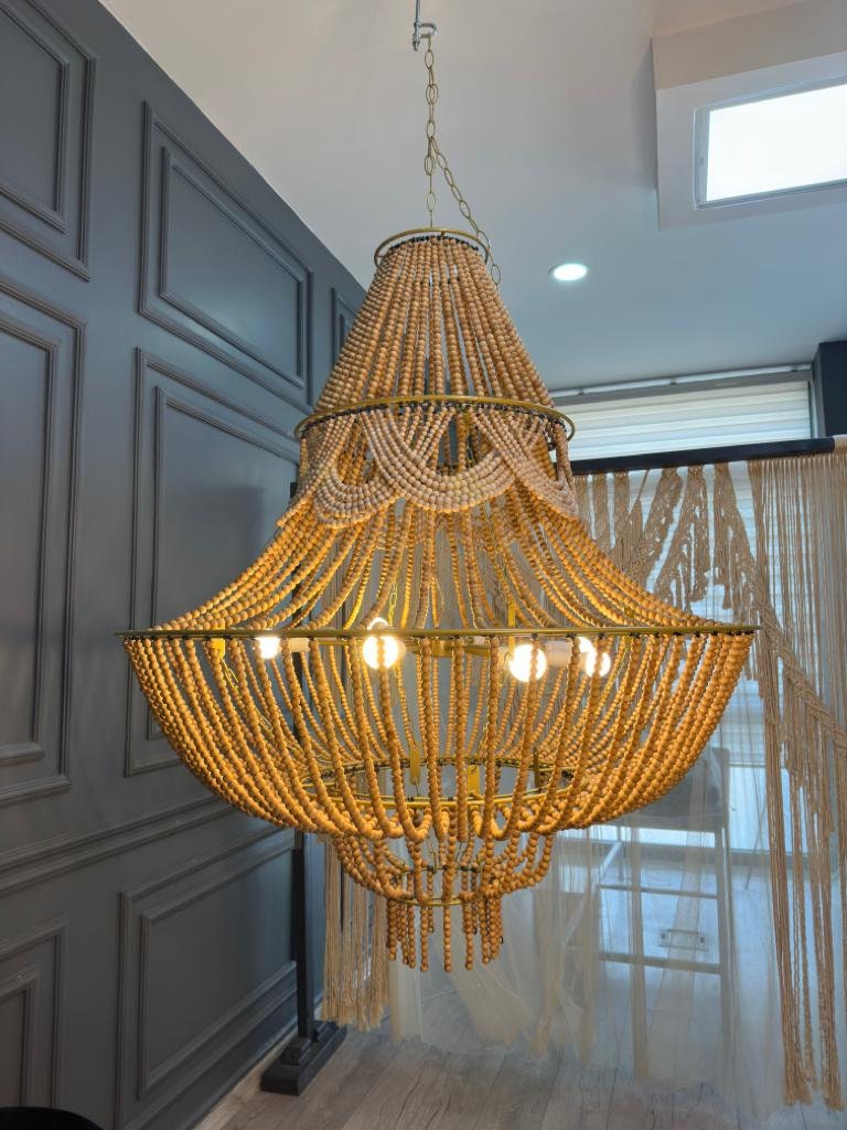 Large beaded chandelier online