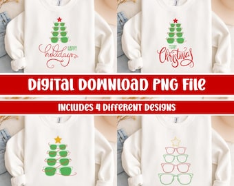 Glasses Wreath PNG | Optician, Optometrist, or Optometric Tech holiday shirt design | Optical Christmas PNG Digital Download